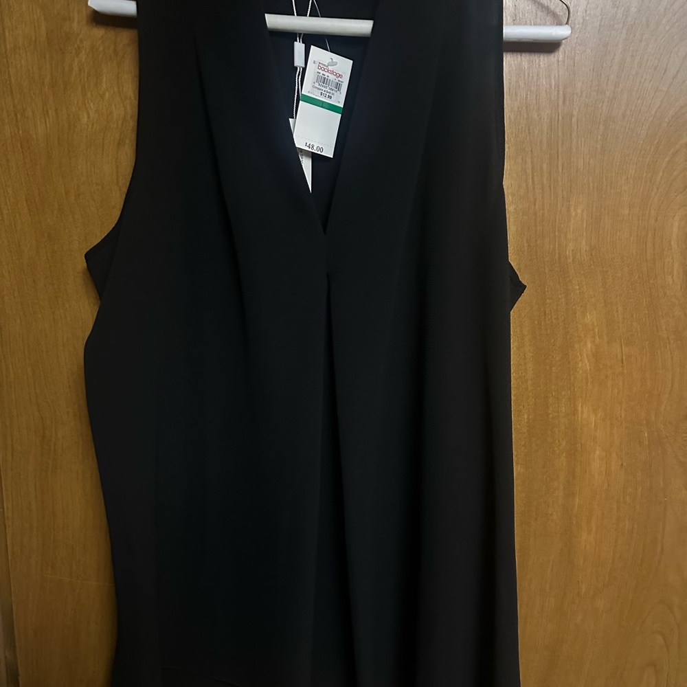 Spense black sleeveless blouse NWT